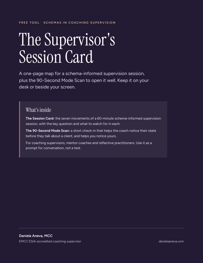 The Supervisor's Session Card cover